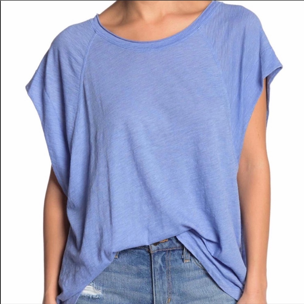 Free people Halo Tee Blue Egret